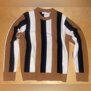 Sandro - Men's Natural Vertical Stripe Sweater (sz M)